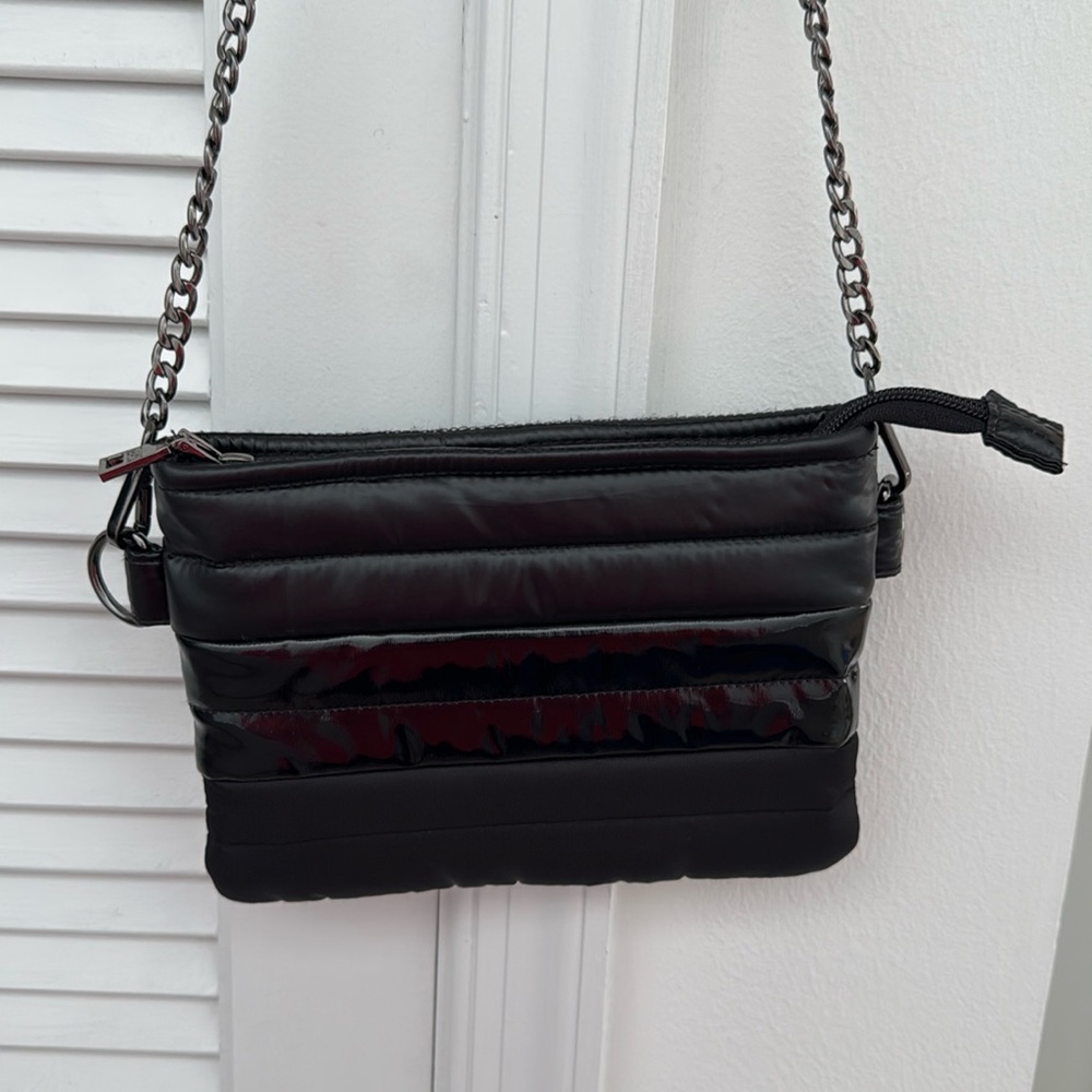 Think Royln Small Black Bag Pouch Clutch Puffer Puffy